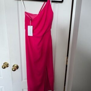 Lovers + Friends Fuchsia One Shoulder Dress